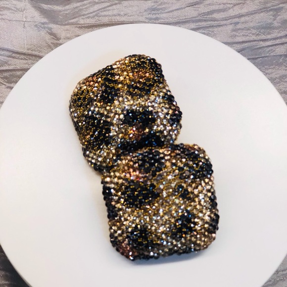 Leopard Print Bling Gold and Black Jewelry Set - Picture 10 of 14